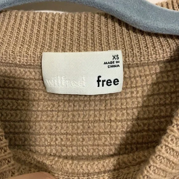Aritzia Wilfred Lolan wool Sweater Tan Size XS - Picture 5 of 10